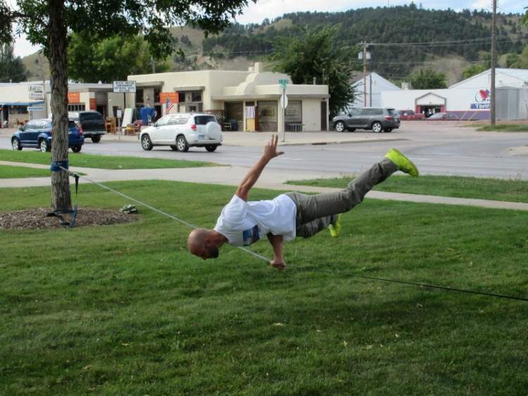 The Nehemiah Larimer Slackline &amp; Balance Park will be dedicated at Sioux Park Sept. 21.  Slacklining is a popular activity and was showcased in Halley Park in 2015 during a public announcement of plans to create the Park.