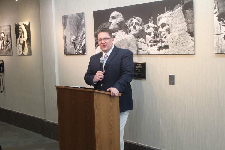Rapid City Regional Airport Executive Director Patrick Dame announces United Airlines will be offering weekly nonstop flights to Newark, NJ beginning June 23.  Dame made the announcement Monday at Regional Airport.