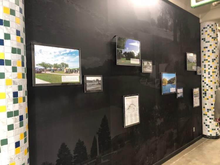 Wall Display at the Monument Memorializes Flood Victims, Celebrates City's Greenway