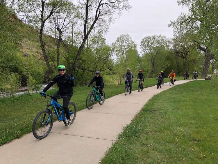 Bicyclists take part in this month's Community Bike Tour, hosted by the City of Rapid City in association with Acme Bicycles.