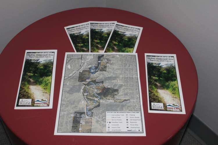 Brochures containing a trail map and information on the Skyline Wilderness Area are now available at the Dinosaur Park Gift Shop, City Hall and the Parks &amp; Rec Office.