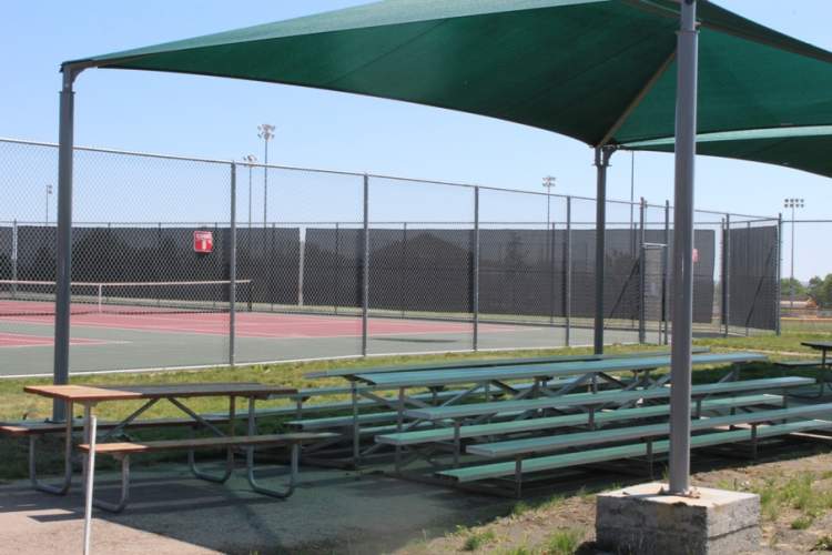 A donation of $14,000 from The Skin Institute built two new shade enclosures at the Rapid City Parks &amp; Recreation's Parkview Tennis Courts.