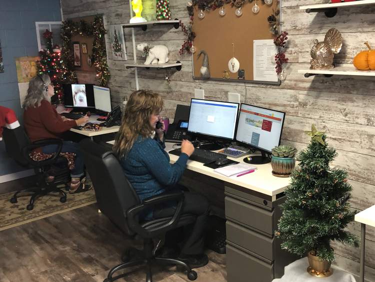 Staffers answer calls at the Public Works' Call Center.