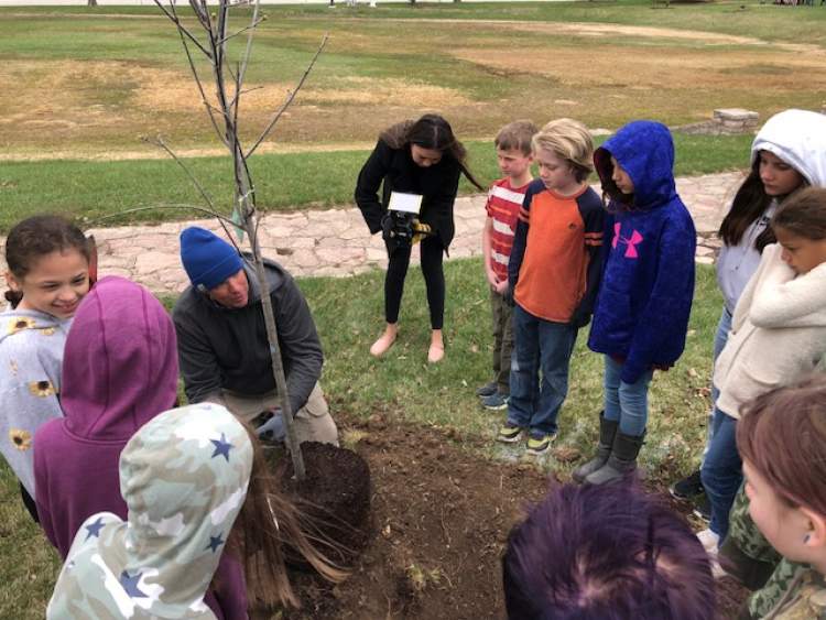 Arbor Day: Wilson School Students Assist Parks Crews Planting Trees