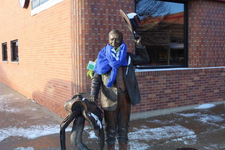 Placement Of Winter Apparel Items On Downtown Statues Enters Sixth Season
