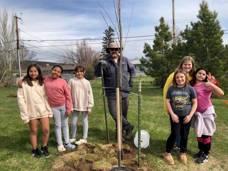 Students from Horace Mann Elementary School helped City Parks crews plant trees in Horace Mann Park as part of the City's Arbor Day observance.