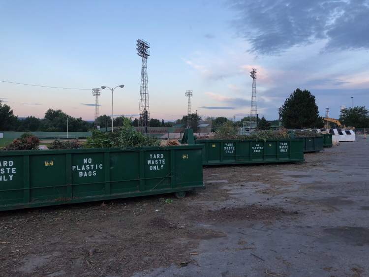 Remote yard waste drop-off locations are now open for the season at Fitzgerald Stadium (pictured) and at West Boulevard North.