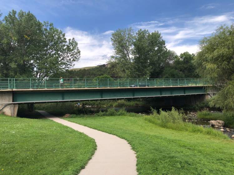 The Chapel Lane Bridge was constructed in 1974 as part of the recovery efforts from the 1972 Rapid City Flood.