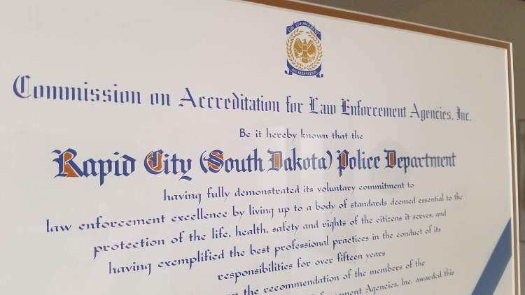 The RCPD is the only accredited law enforcement agency in the State of South Dakota