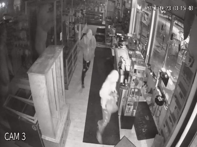 Surveillance image of two burglary suspects