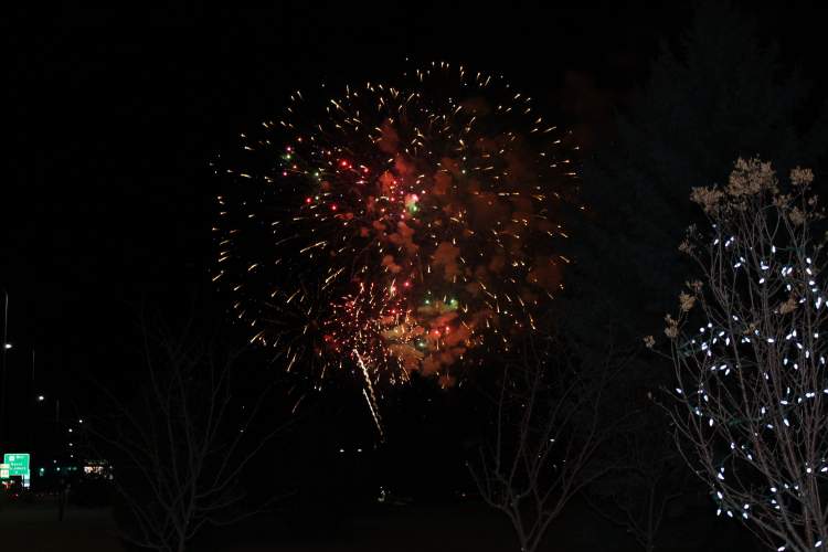 A scene from the December 31, 2015 fireworks display in Rapid City.