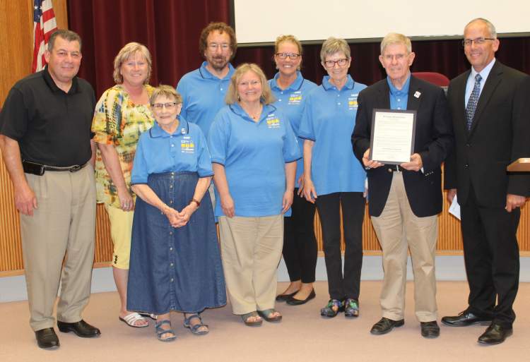 In this June 2017 photo, Dr. Richard Gowen and his steering committee that worked on Rapid City hosting the International Collegiate Coding Championship, an event that brought hundreds of the brightest young minds in the world to Rapid City. The group was honored by Mayor Allender and the City Council for their efforts.