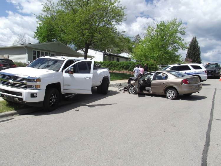 The scene of the final crash in this string of incidents